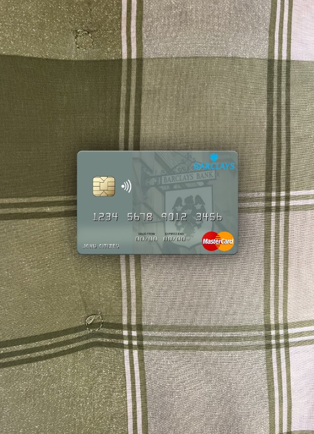 Download Monaco Barclays Bank PLC mastercard photolook front Photoshop template